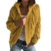 Women's Autmn And Winter Hooded Jacket Solid Color Knitted Cardigan Sweater