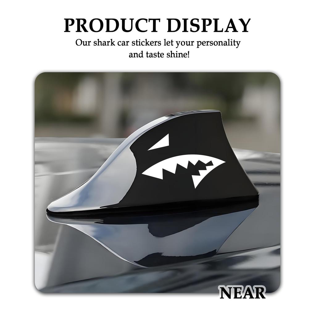 2 Pieces Personalized Car Stickers Decorate Your Car Shark Fin