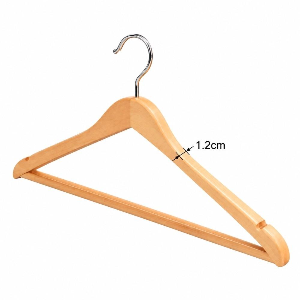 Durable Wood Hangers Swivel Hook Non-Slip Coat Hangers New Wooden Clothes Hangers For Shirts