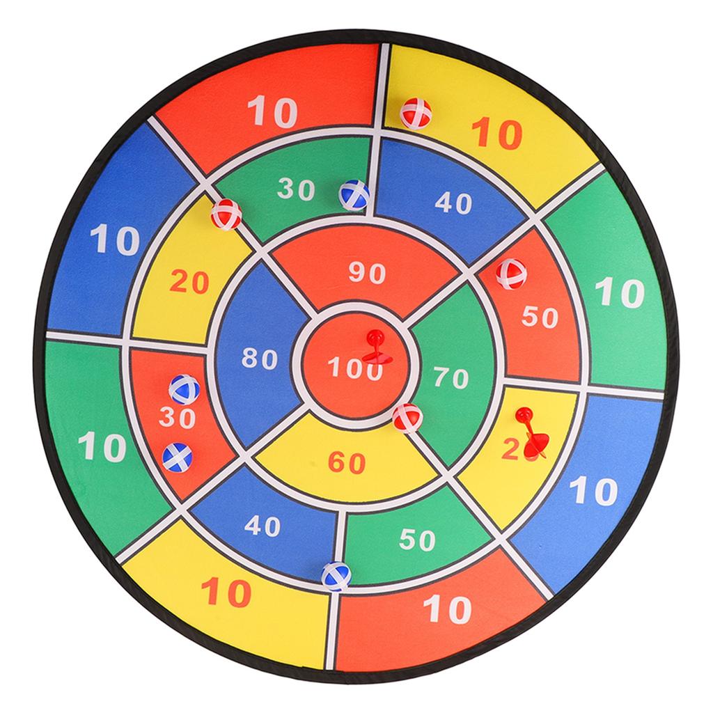 Dart Board Toy Large Size Rich Color Exercise Coordination Skills Kids Dartboard Game Set with 8