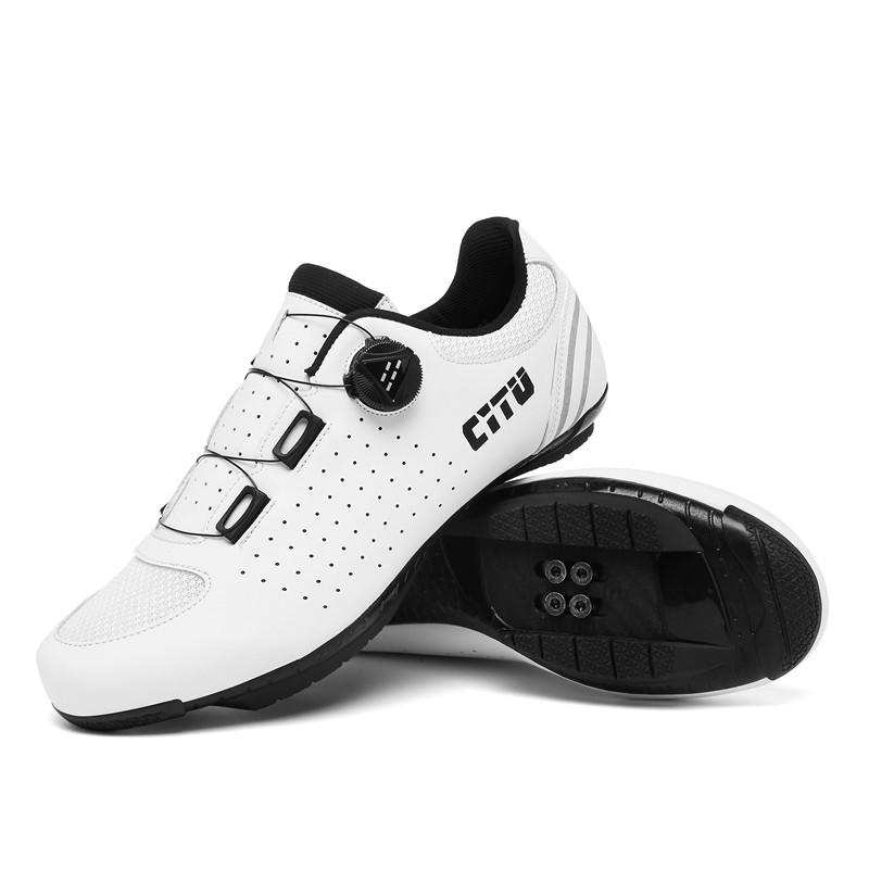 New unlocked cycling shoes spring and summer mesh men's and women's road bike lock shoes mountain bike hard bottom lock pedal set