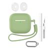 For AirPods 4 Earphone Silicone Case Set with Anti-Lost Keychain, Strap, Ear Tips, Cleaning Pen