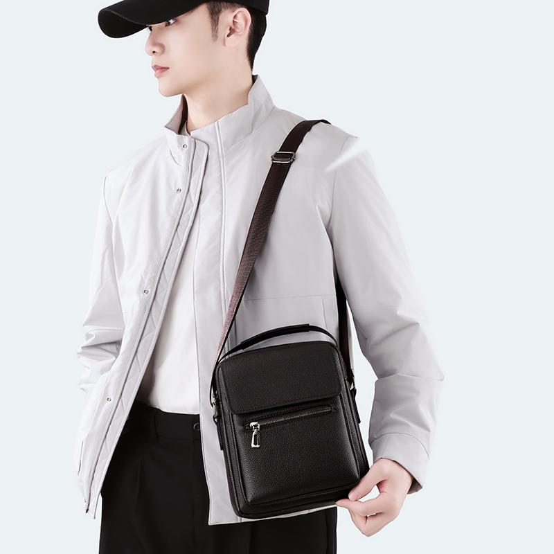 Neue Herren Umhängetaschen PU-Leder Hohe Qualität Tragetasche Mode Business Umhängetasche Retro Ledertaschen Bauchtasche