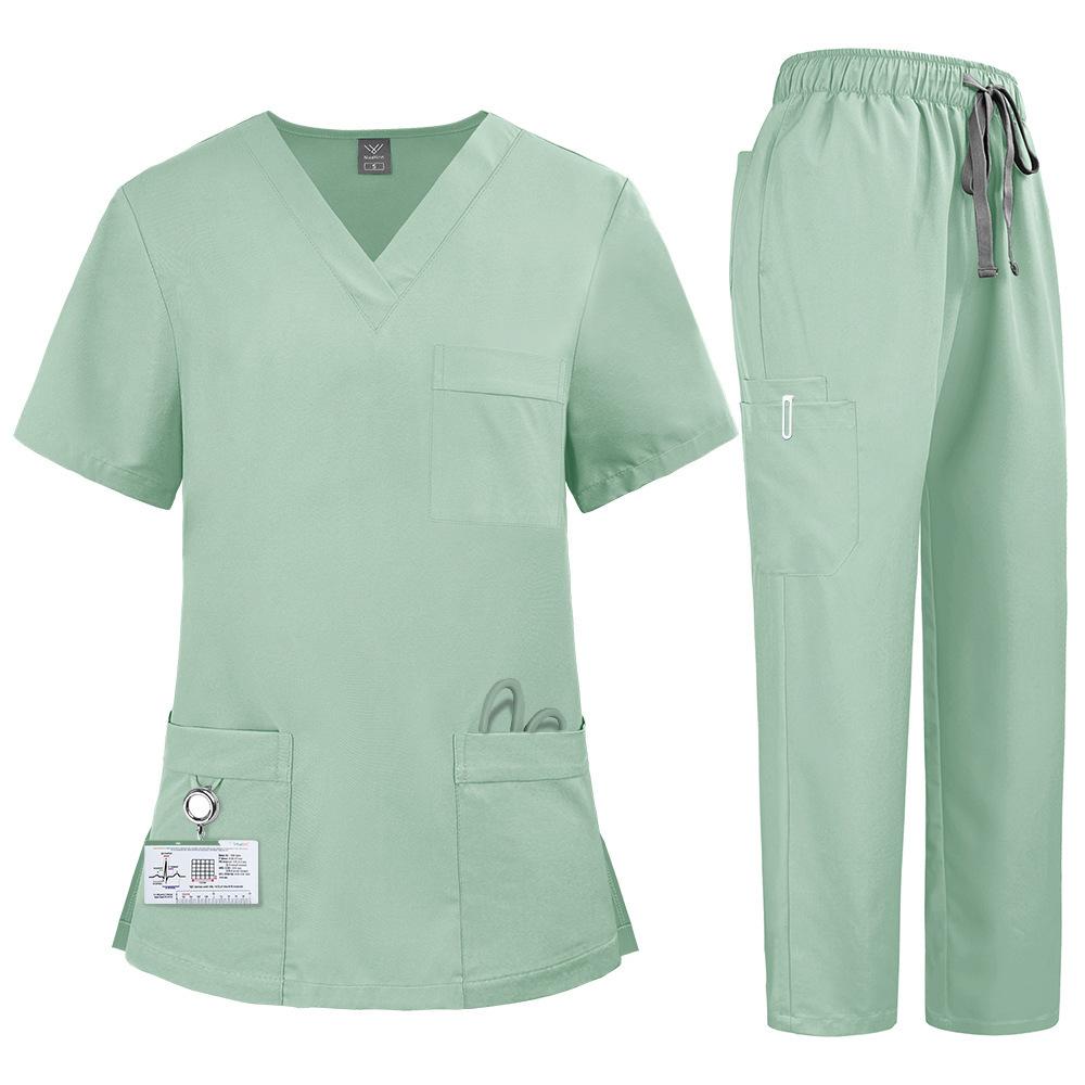 Unisex Medical Uniforms Men Women Nursing Clothes Beauty Costume Nurse Scrubs Sets Doctor Dentist Workwear Clinical Tops Pants