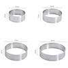 5/6/7/8CM Classic 304 Stainless Steel Mousse Ring Cake Mold With Hole Tart Bottom Tower Fruit Pie Quiches Baking Tool