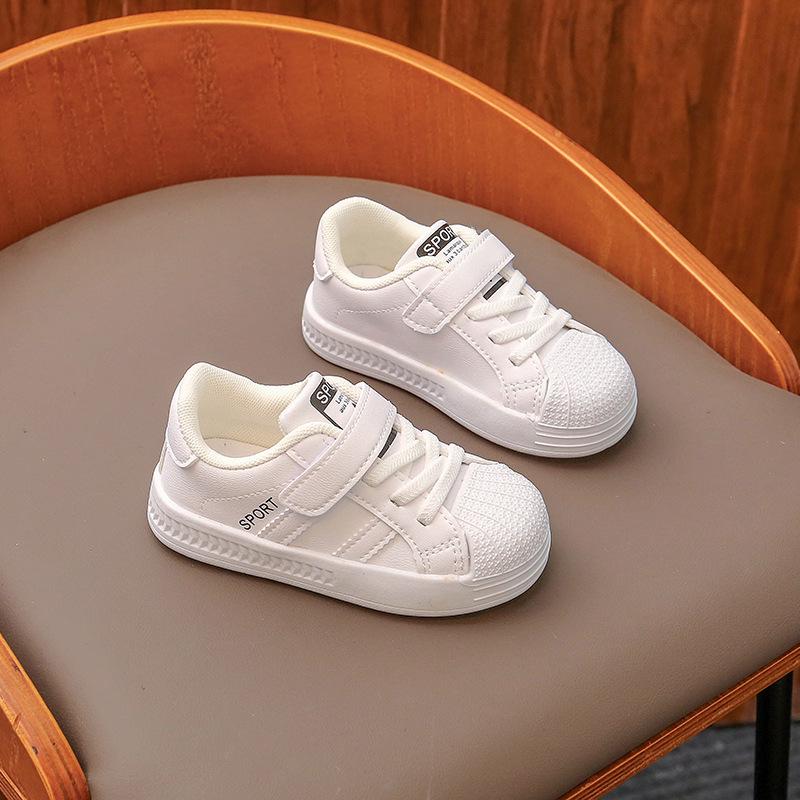 Spring Baby White Walking & Sports Shoes for Toddlers and Kindergarten Kids - Boys & Girls