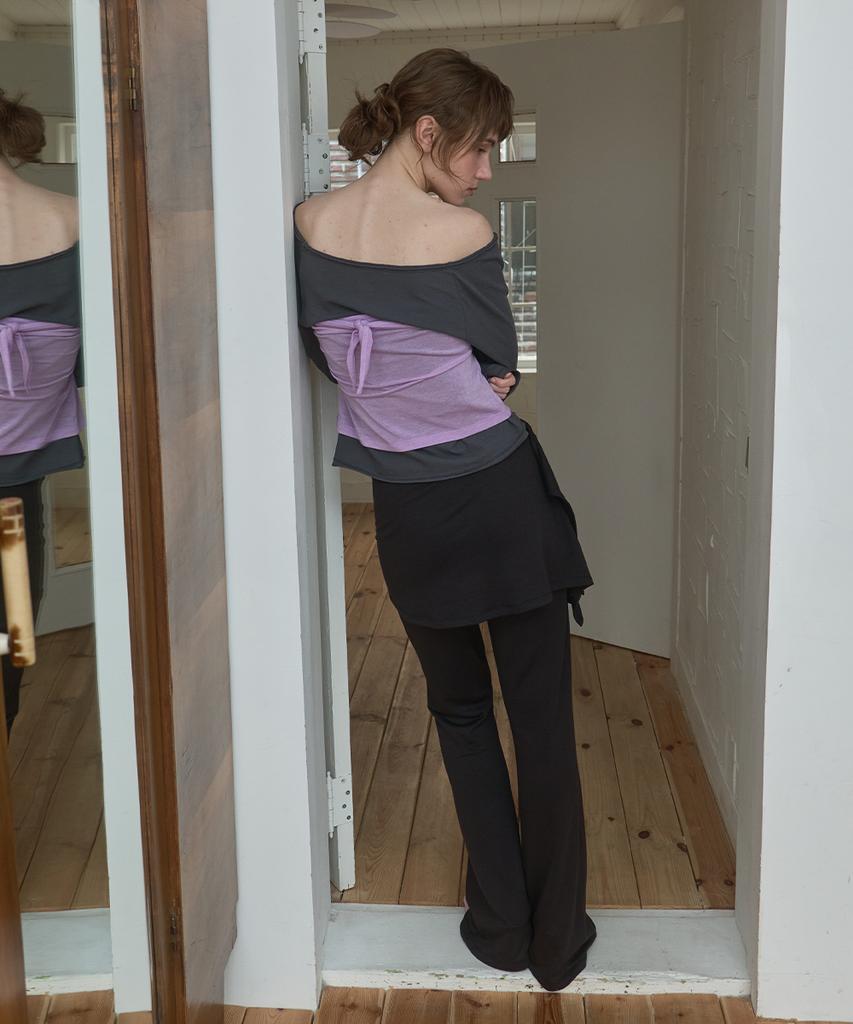 PISCESS [Set] Soft Layered Skirt Pants_3 Colors