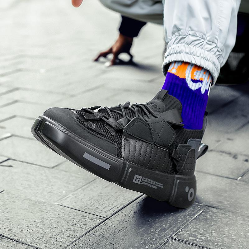 Casual Shoes Women Hick-soled Lightweight Mesh Breathable Running Shoes Anti-slip Wear-resistant Soft Lace-up Sports Shoes Men