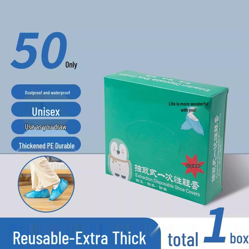 Vastagított Nem szőtt Vízálló Csúszásmentes Eldobható Cipővédők Felnőttek és Diákok Számára