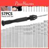 57pcs Mini Micro Alloy Twist Drill Bits Set For Precise Hand Diy Woodworking Tasks
