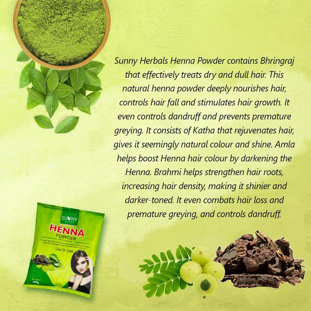 Sunny Henna Powder With Arnica, Bhringraj & Natural Hair Conditioner 100 Gm Pack of 2 For Women & Men