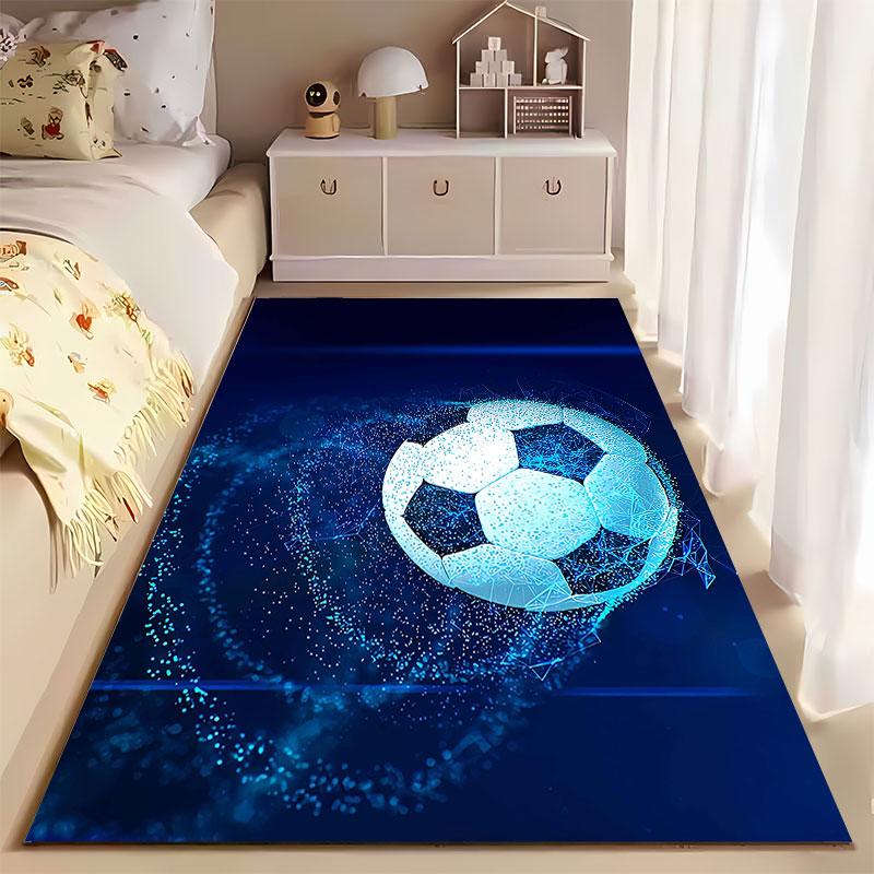 Digital Soccer Ball Design Suitable As a Non-slip Mat for the Living Room or Bedroom Sofa
