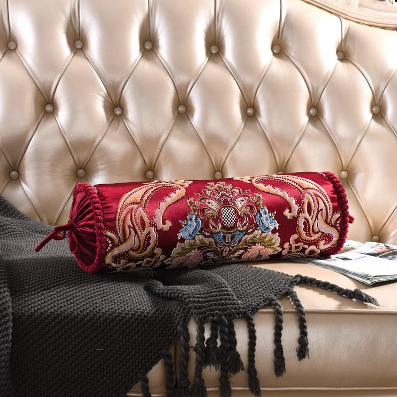 European Cylindrical Candy Pillowcases Adult Neck Support Pillow Covers Buckwheat Cushion Covers Orthopedic Cervical Pillowcase