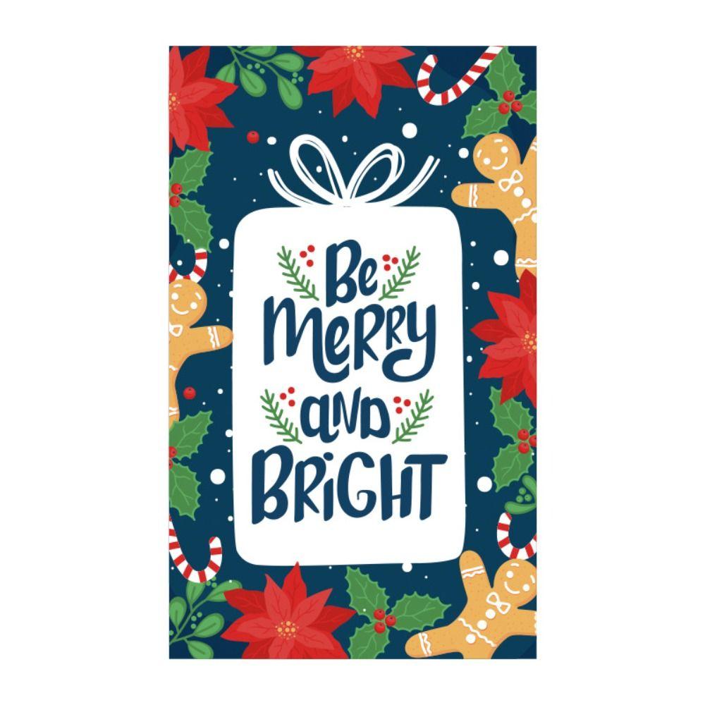 50 STÜCK Beipackzettel Grußpostkarte 5,4*9cm Notizkarte Geschenk Frohe Weihnachten Karten Weihnachten