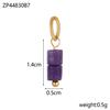 Trend Colorful Handmade Natural Stone DIY Necklace Charm Pendant 18K Gold Plated Stainless Steel Accessories Fashion Jewelry