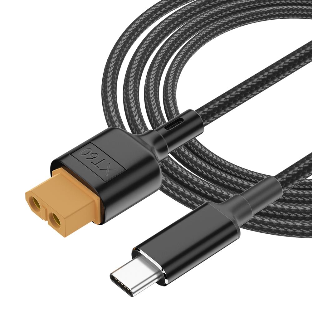 

50CM Type-C to XT60 Charging Cord PD 100W 20V/5A Fast Charge USB-C to XT60 Adapter Cable As Shown A
