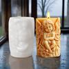 3D Flügel Engel Relief Zylinder Kerze Silikonform Ostern Engel Blume Statue Zylinder Harzform Bete für Engel Gipsformen
