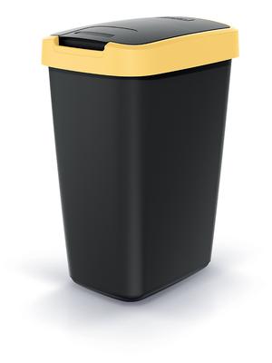 12L COMPACTA Q Waste Bin Light Yellow | Black