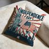 Independence Day Cushion Cover Soft Decorative Pillow Case Suitable for Bedroom Sofa Car Travel Use
