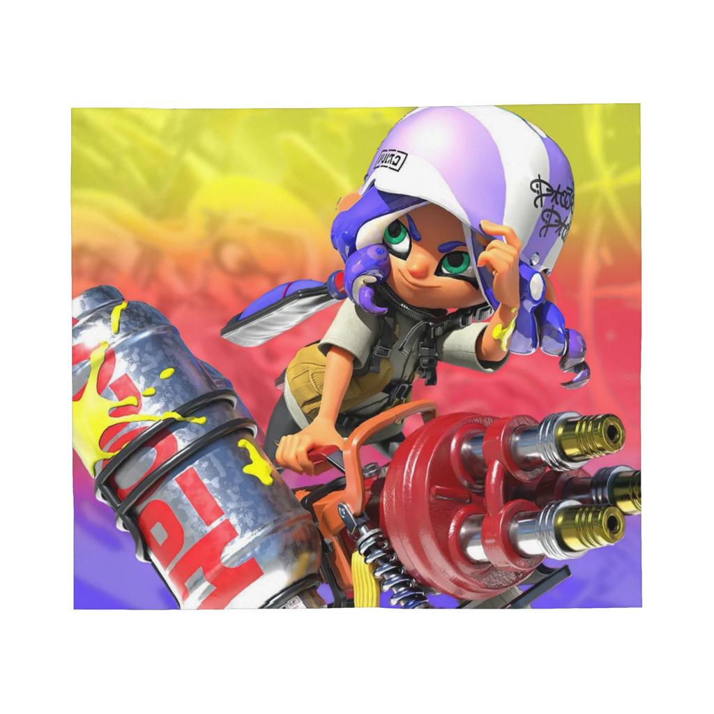 Video Game Splatoon Blankets Flannel  Winter   Multifunction Ultra-Soft Throw Blankets for Home Car Bedspread