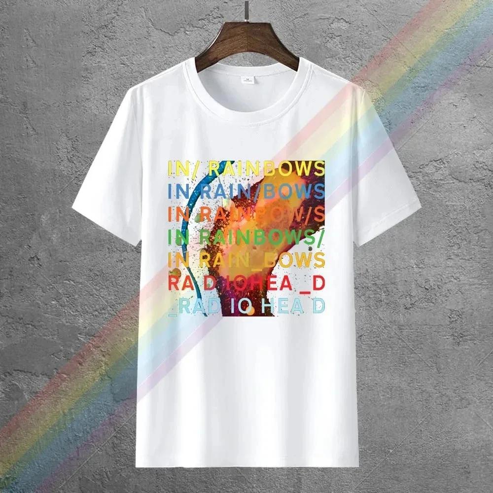 Radiohead in Rainbows Rock Radiohead Czarny T-Shirt S-5Xl Męski Bawełniany T-Shirt Moda Męski T-Shirt Zwykły