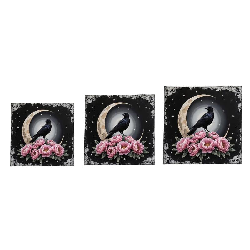 Fleece Tarots Ceremony Mat Colorful Mystical Print 3 Size Option Machine Washable Soft Surfaces for Card Protections
