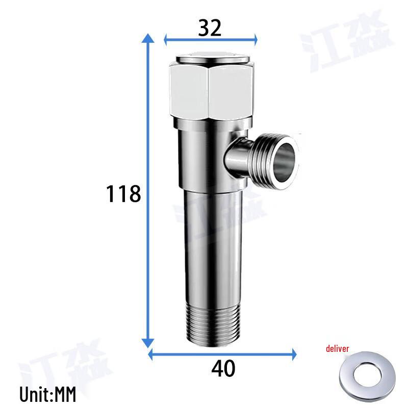 MDNG 304 Stainless Steel Extended Angle Valve Set (2-Pack)