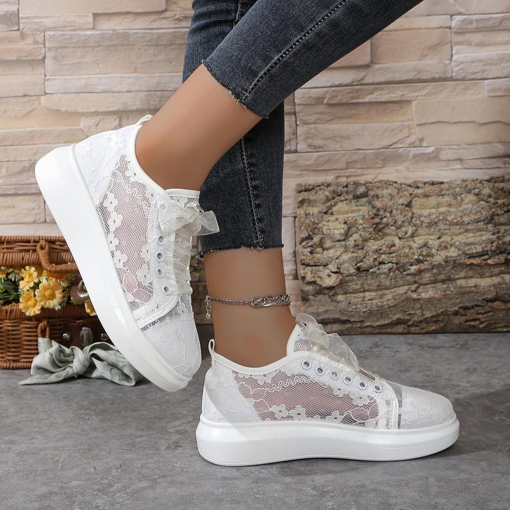 Damen Sneaker 2025 Neue Mode Sommer Casual Weiße Schuhe Schnürung Canvas Atmungsaktiv Designer Schuhe Damen Sneaker Zapatos De Mujer