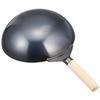 Endo Shoji TKG Wok, Beijing Style, 33cm, Wooden Handle, One-Handed, Size: 330 x Depth: 106mm, Weight: 1300g, Material: Iron, A staple in Chinese cuis