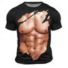 Sexy Body Print T-shirt Funny Street Women Men Funny Pattern T Shirts Fake Muscle Harajuku Fashion Trend Personality Tee Top New