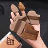 6Pcs/Set Powder Puff with Strap Reusable Soft Multi-purpose Foundations Cream Blush Application Loose Setting Powder Puff Women Makeup Puff Tools