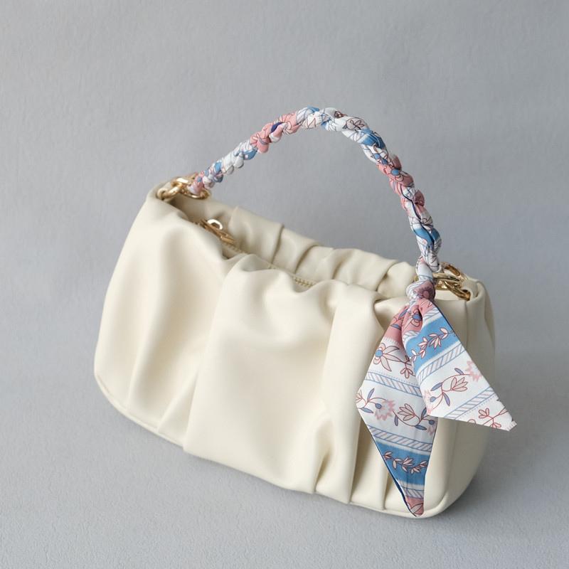 New Fashion Spring Woman Handbag Accessory Part Chains Detachable Replacement Floral Print Silk Strap Women DIY Chain Bag Handls