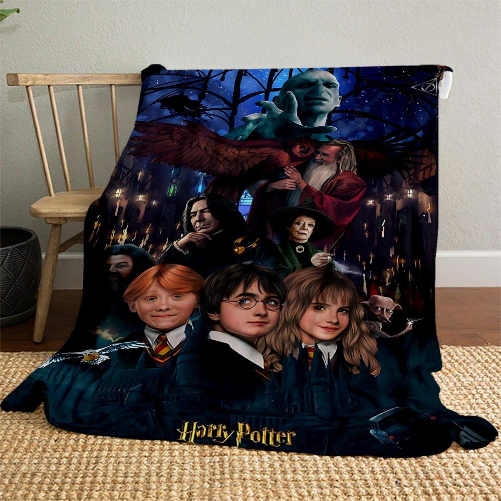 1pc Harry Potter Voldemort Hogwarts Outdoor Flannel Throw Blanket All Season Soft Warmth,Home Decor 1031177
