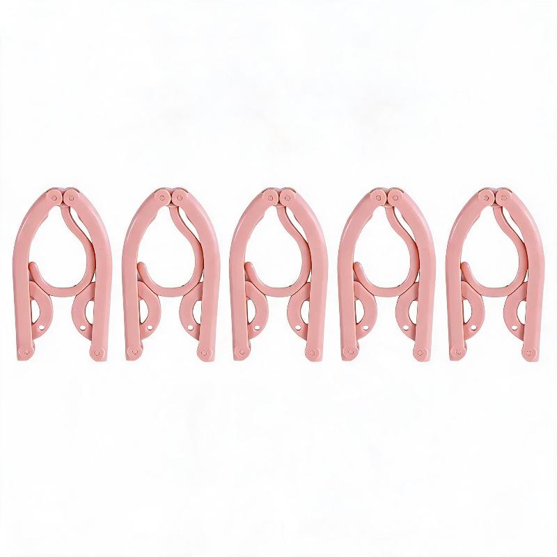 1/5 Pcs Portable Folding Clothes Hangers Non Slip Design Durable Material for Travel Business Trips Camping & Hotel Use