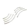 Handmade 925 Silver Curved Tube Beads for Stringing Bracelets