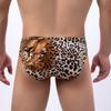 Men's triangular print leopard print snake print low waist sexy panties