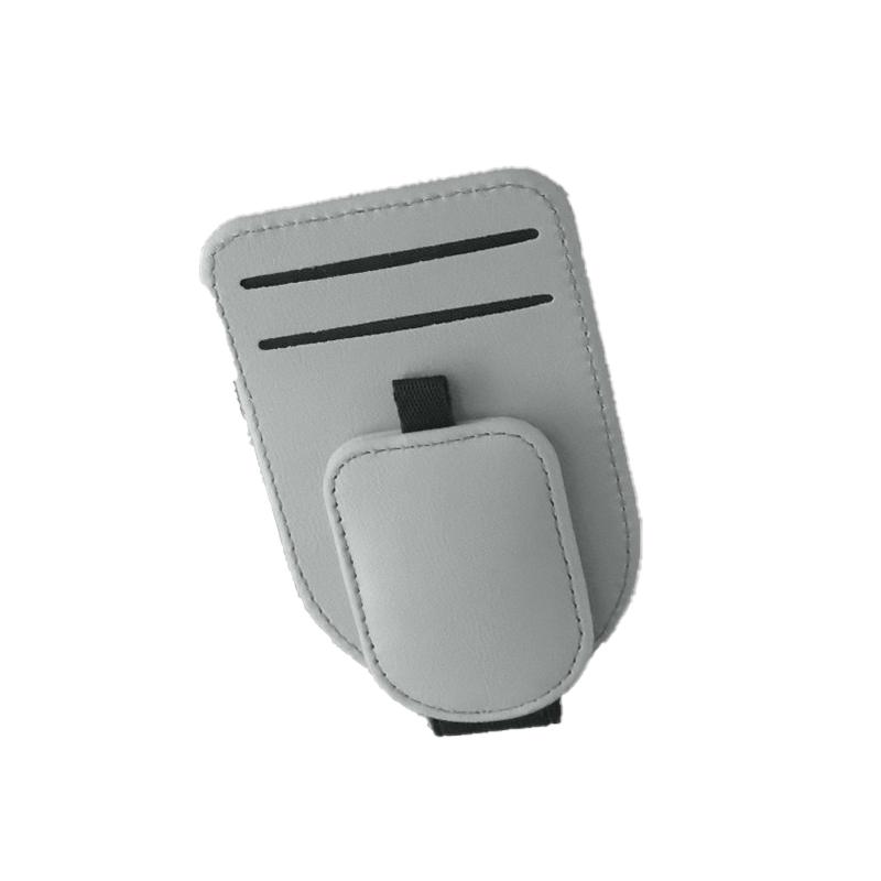 Sunglass Holder For Car Sun Visor, Magnetic Leather Vehicle Eyeglass Hanger Clip, Automotive Interior Glasses Card Organizer