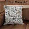 2D Floral Pattern Decorative Digital Printed Pattern Cushion Cover Suitable For Sofa Bedroom Car Pillow Cover