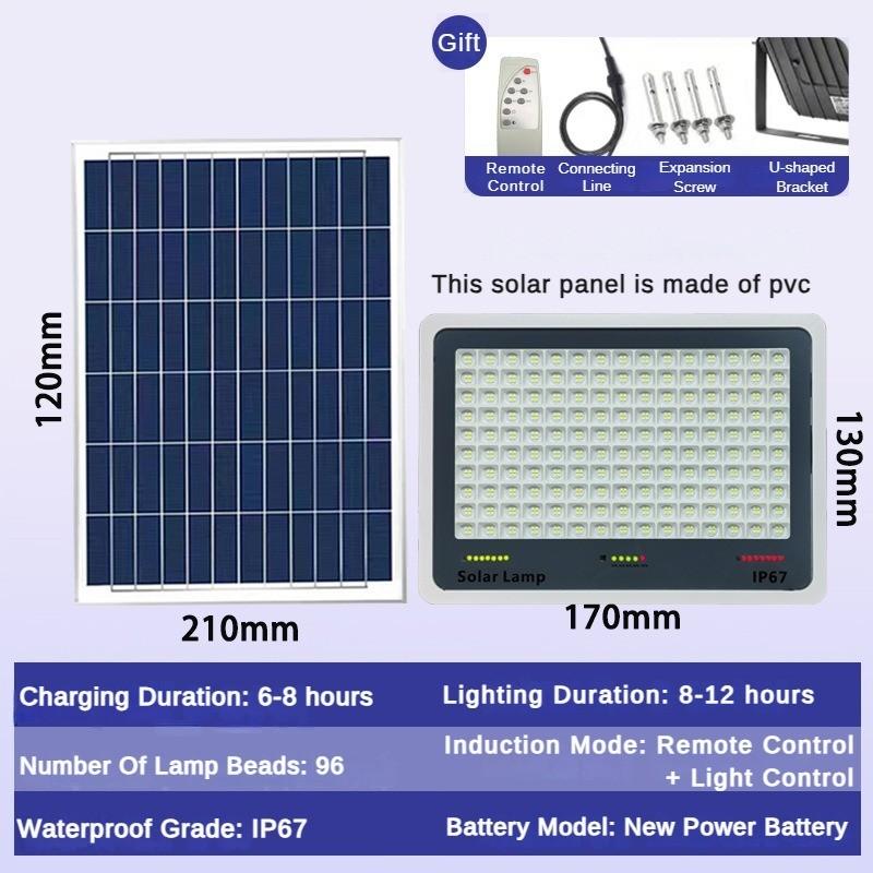 

Мощный бытовой светильник, интегрированный водонепроницаемый и молниезащитный уличный фонарь, прочный утолщенный корпус, солнечный дворовый светильник 30W