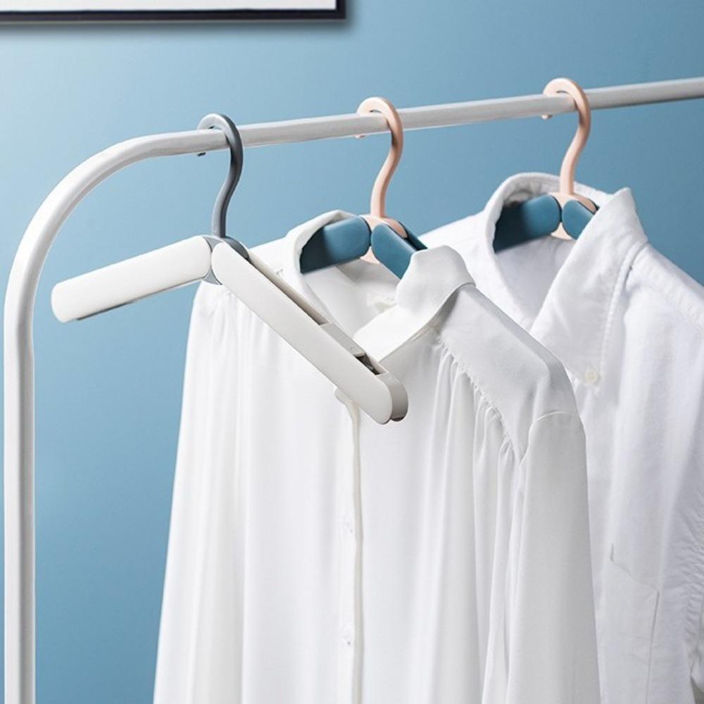 2PCS Nordic Style Portable Hanger Plastic Multifunctional Hanger Travel Folding Hanger  Travel Use