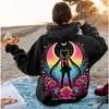 2026 Nová mikina s kapucí Sailor Moon Neon Art Potisk Pánská a dámská mikina Pánské oblečení Sportovní mikina Harajuku Y2K Mikina