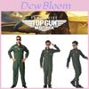 Top Gun pilots tērps Halloweena kostīms bērniem un pieaugušajiem Maverick Cosplay tērps ar saulesbrillēm un vārda zīmi