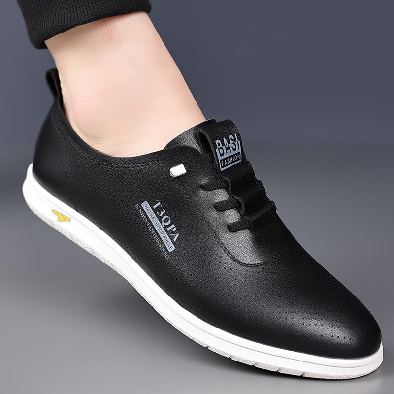 Fashion Summer New Comfortable Men's Breathable Shoes Hollowed out Formal Dress Shoes Male Office Wedding Outdoor leisure walking shoes