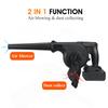 2 In 1 2800W Cordless Electric Air Blower Vacuum Cleannig Blower Blowing & Suction Leaf Dust Collector for Makita 18V Battery