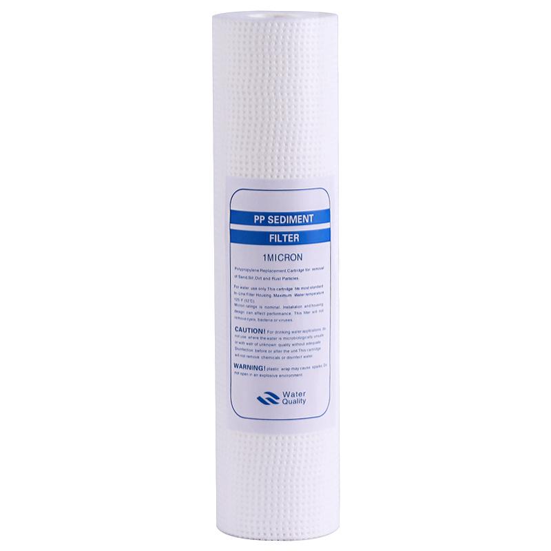 Universal 10-Inch PP Cotton Pre-Filter for Water Purifier, 1/5 Micron Filtration