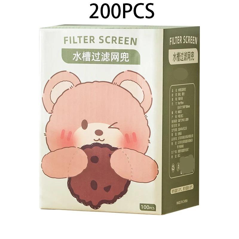 100-200pc Disposable Filter for Kitchen Sink Anti Clogging for Vegetable Cleaning and Floor Drain Blockage