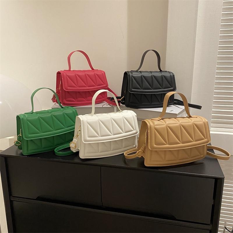 Retro Candy Color Imprint Casual Shoulder Handbag For Women New Collection For Fall 2023