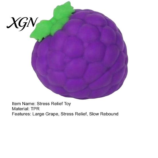 Adults Relaxation Toy Large Grape Stress Relief Toy, Slow Rebound Fake Purple Squeeze Anxiety Hand Ball Fidget for Kids