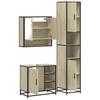 3 Piece Bathroom Furniture Set In Sonoma Oak Effect Particleboard