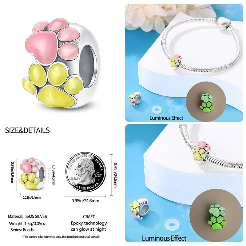 100% Copper Luminous Star Flower Butterfly Silicone Spacer Beads Fit Qikaola Original Bracelets Fine Diy Jewelry